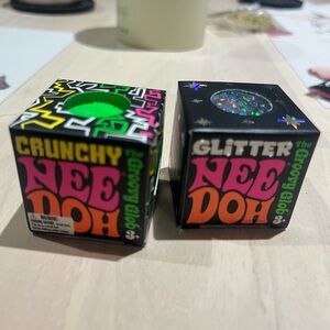 Kids Sensory Putty Duo — Green Crunchy & Blue Glitter